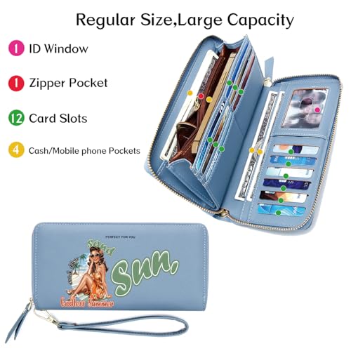 OIDERY Personalized Summer Women's Wallet,Birthday Gift,Holiday Gift for Family,Valentine's Day Gift for Lover3