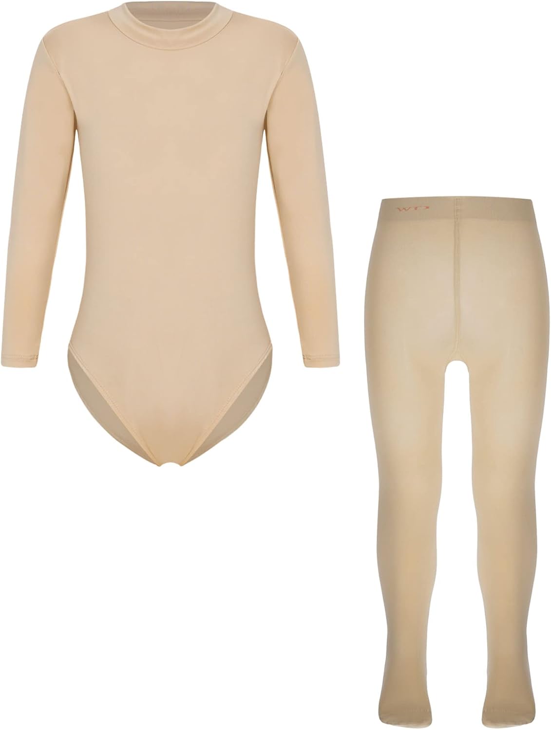 Hansber Kids Girls Thermal Underwear Set Athletic Base Layer Top and Bottom Gymnastics Ballet Dance Undergarment