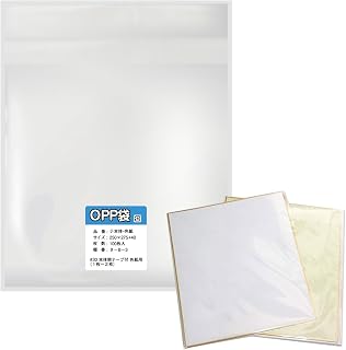 色紙用OPP袋 100枚入 【標準色紙用】 250x275+40mm 30ミクロン 本体側 開閉自在 テープ付き 透明 国産