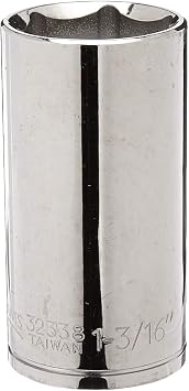 Williams 32132 1/2-Inch Drive 6 Point Shallow Socket, 1-Inch
