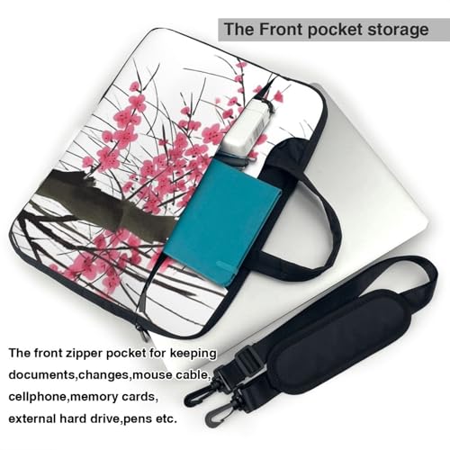 Bolso Tote para Portátil con Diseño de Bambú y Flores de Cerezo miniatura 3