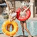 Sloosh 4 Pack Inflatable Pool Floats Fruit Tube Rings, Fruit Swim Tubes, Pool Floaties Toys, Beach Swimming Party Toys for Kids and Adults (Fruit)