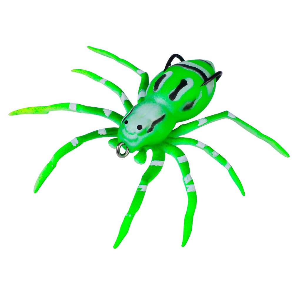 OriGlam Spider Lure Soft Bait Fishing Lures, Artificial Swimming Lures, Soft Spider Bait, Bass Fishing Lure for Freshwater Saltwater (Green)