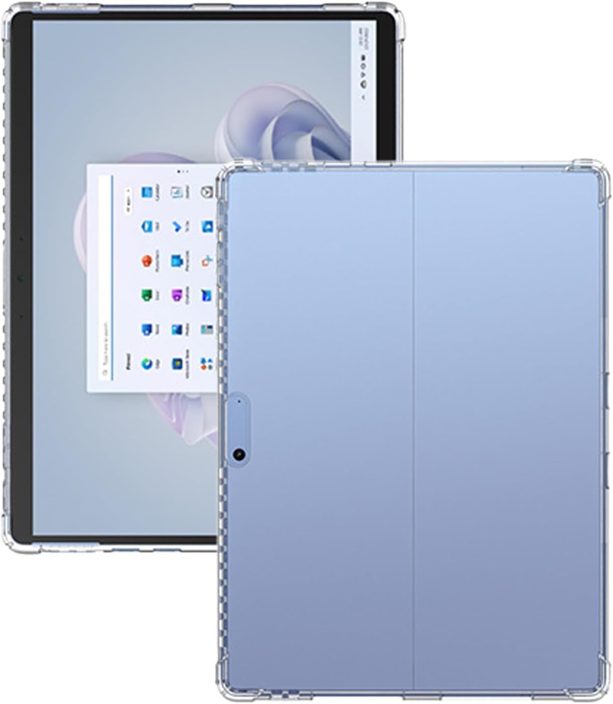 Clear Case for 13" Microsoft Surface Pro 8/9/10/11, FJIASTB Flexible TPU Shockproof Cover with Airbag for Windows Tablet, Lightweight (Transparent)