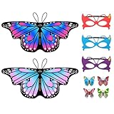 Aomig Ailes Papillon Deguisement Enfants, 6/9Pcs Kit de Déguisement de Fée Papillon, Cap...