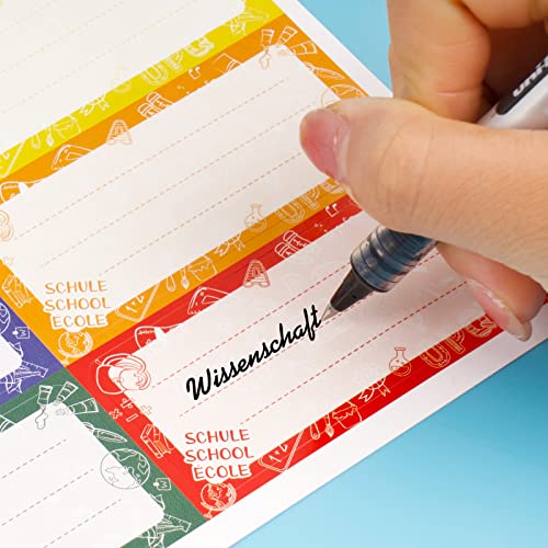 60 Stk Etiketten Selbstklebend zum Beschriften Namensaufkleber Schule Kinder Buchetiketten Klebeetiketten Aufkleber zum Schreiben Schuletiketten Einschulung für Schulkind Junge Mädchen (Schule)