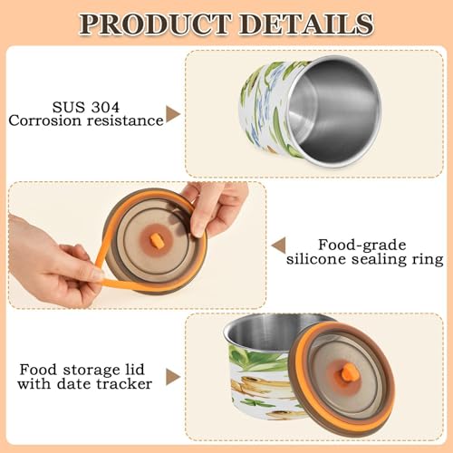 Contenedor apilable hermético acero inoxidable 17oz miniatura 5