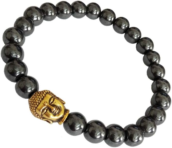 RICH AND FAMOUSBuddha Hematite Stone Bracelet for Men & Women
