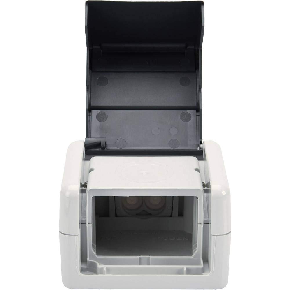 DIGITUS Toma de conexión de datos - toma de red exterior - sin soporte keystone - tapa abatible - IP44 - montaje en superficie