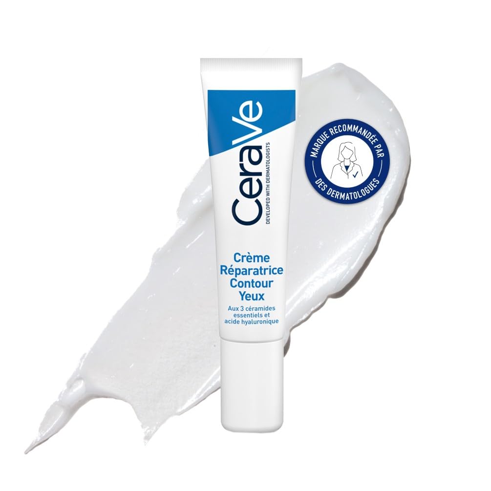 CeraVe Regenerierende Augencreme gegen Augenringe und Schwellungen, Augenpflege für normale bis trockene Haut, Mit Hyaluron und 3 essenziellen Ceramiden, 14 ml