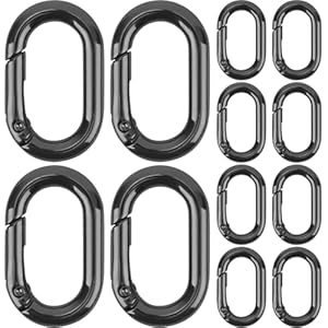 Isoytero 12-teilige Karabinerhaken mit Blattfeder