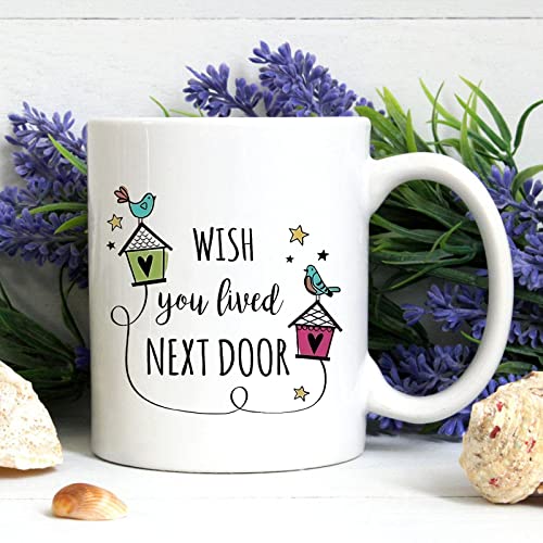 Aurahouse-Wish-You-Lived-Next-Door-Mug-Christmas-Friendship-Gifts-for-Women-Long-Distance-Housewarming-Gifts-for-Friends-Birthday-Gifts-for-Sister-Bestie-Mom-Neighbor-Moving-Away-Gifts-Cup-11Oz