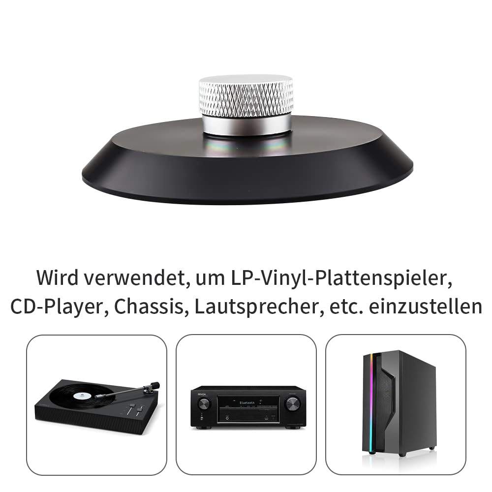 Pince de fixation pour disque vinyle - Poids phono - Noir