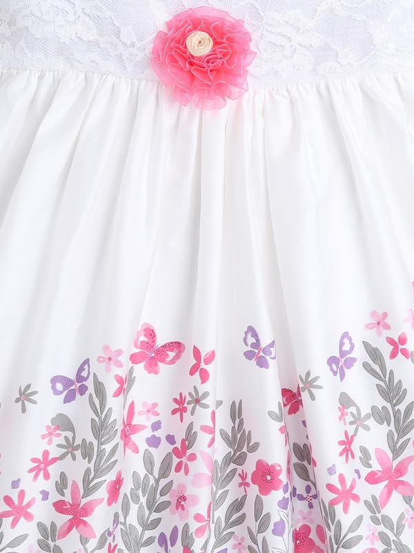 Image of Funshine Girls Spring Summer Casual Dress for Kids | Soft Breathable Comfortable Everyday Wear for Play School Outings Birthday Parties & Family Occasions | Stylish Lightweight Trendy Outfit