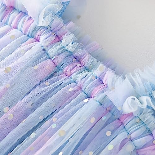 Baby Girls Tulle Tutu Dress 2024 Summer Birthday Party Tulle Polka Dot Dresses Size 6M-5T4