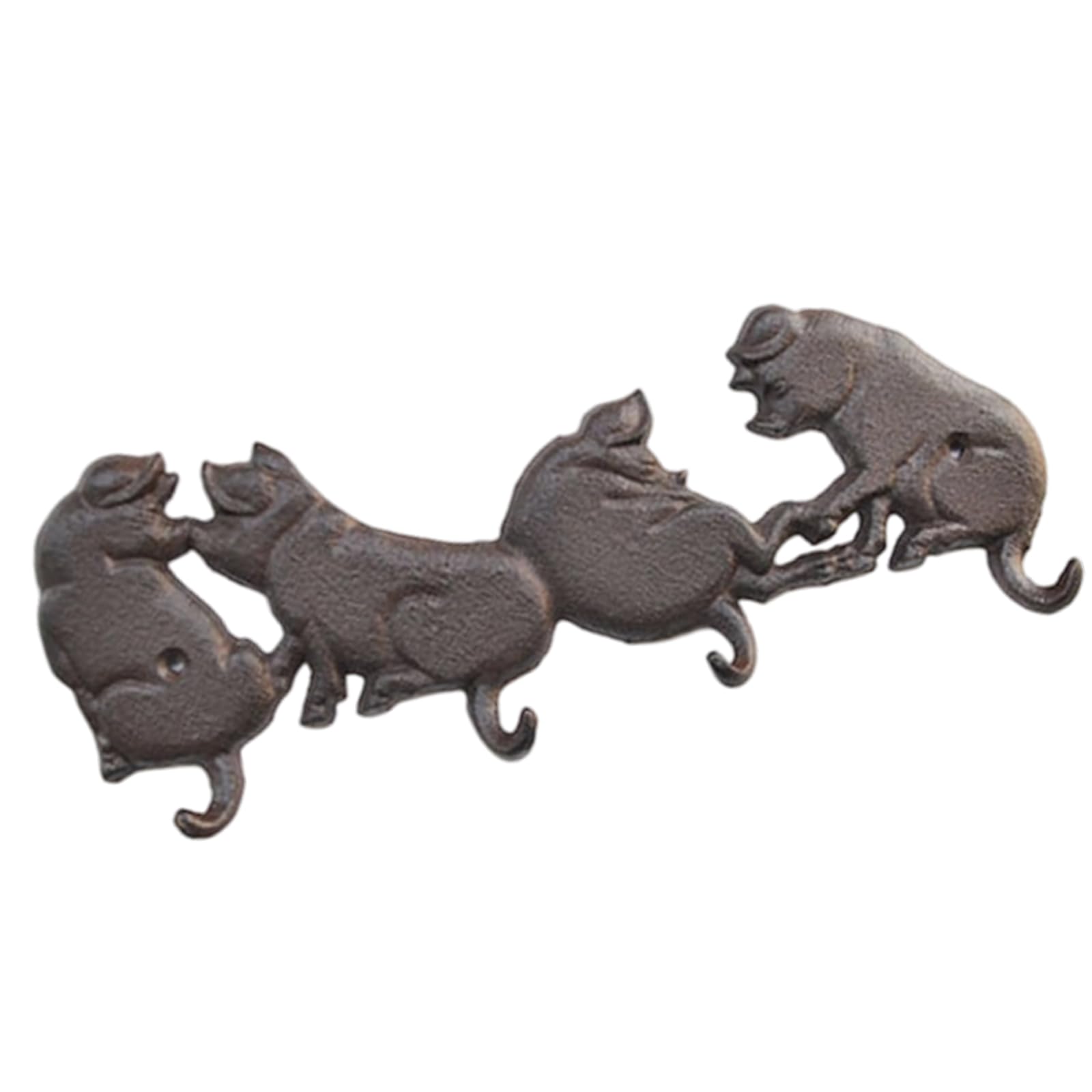 Tsophreniq Sturdy Cast Iron 4 Pork Hook for Enhances Organization and Aesthetic Appeal Home Environment Outdoor Hook