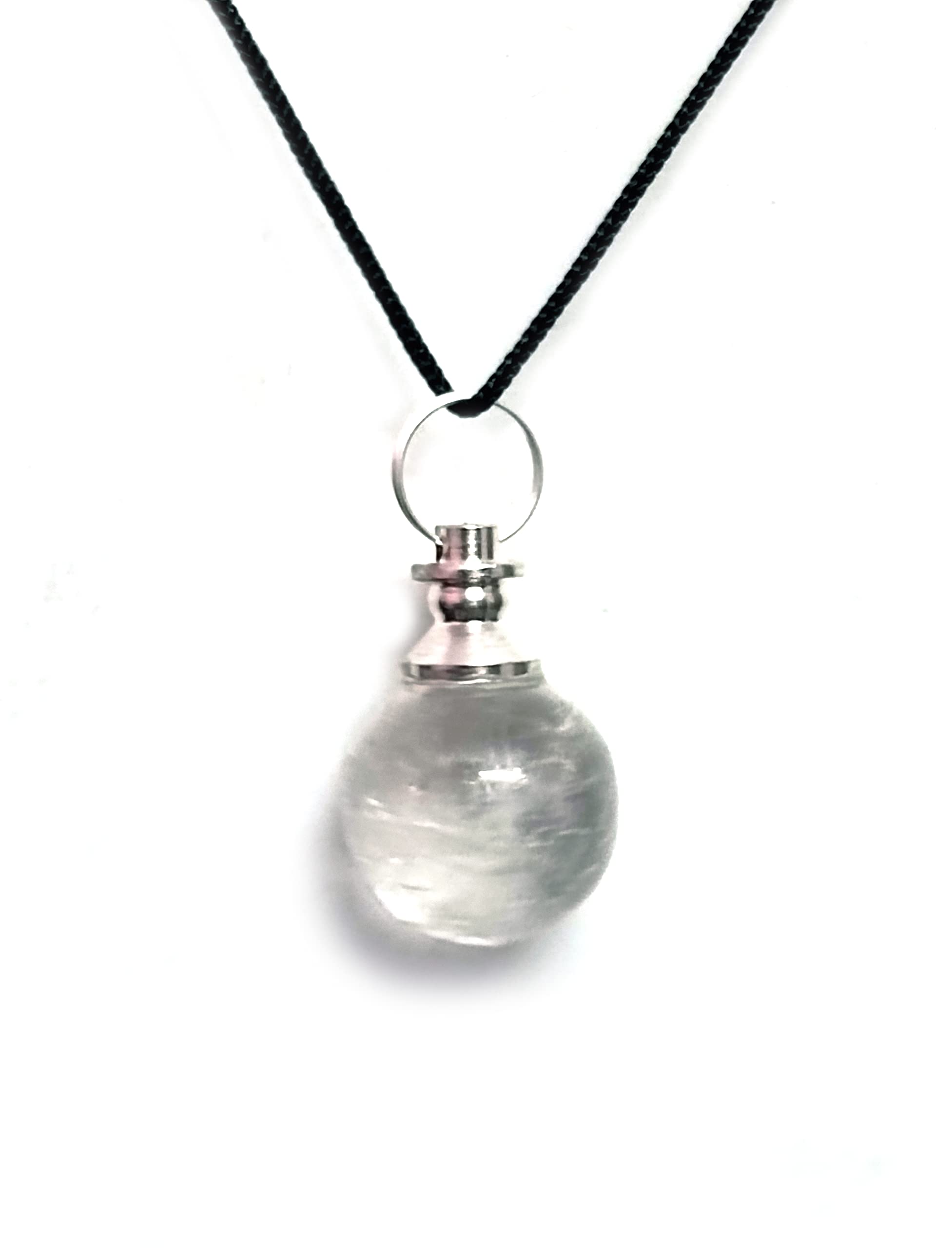 Natural Clear Quartz Ball Shape Pendant For Men And Women-image-40