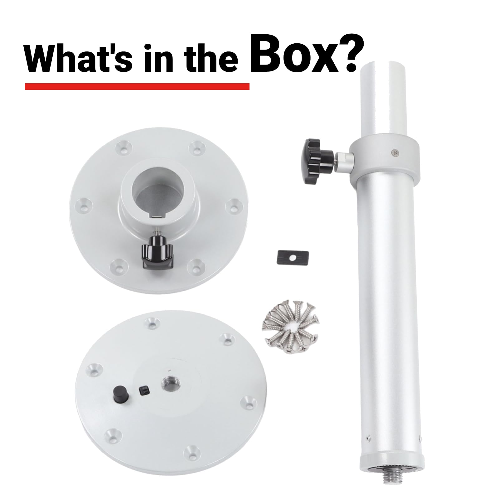 Gambe da tavolo regolabili in alluminio, da 460 a 700 mm, girevole a 360 gradi, per camper, barca, yacht