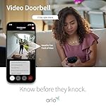 Arlo Video Doorbell 2K | 2nd Gen | Wire-Free/Wired Option, 2-Way Audio, Night Vision, Head to Toe Video View, Integrated Siren | Live Stream | Real Time Notifications |180 Deg Wide View, White - Image 4