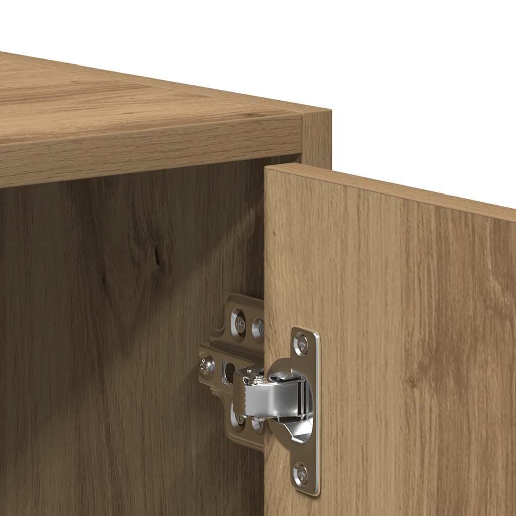 vidaXL Armario de baño Madera ingeniería Roble Artisan 30x30x183,5 cm, Mueble de baño, Armario de Aseo, Armario de almacenaje para baño