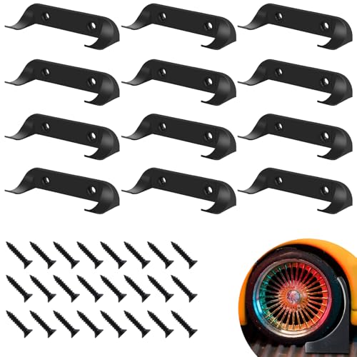 12/20 Pac Car Display Wall Mount Firm Display Cars by Wheels on Wall Vertical Car-Display Bracket Compatible with car Models Easy-to-Install Hanging Cars Display Rack (12)