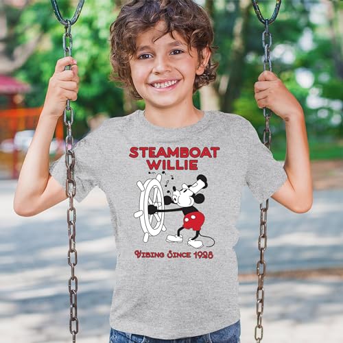 Steamboat Willie Vibing Since 1928 Youth T-Shirt Iconic Retro Cartoon Mouse Timeless Classic Vintage Vibe Kids4