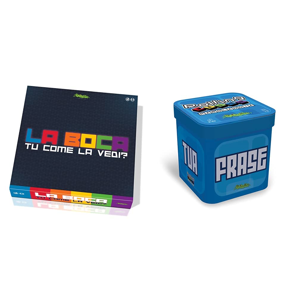 CreativaMente La Boca - Gioco da Tavolo con Meccanica di Gioco con le Parole e i Dadi - Multicolore - 13 Dadi in Legno FSC Made in Italy - Adulti 18+