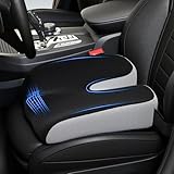 GXHYSW Adult Car Booster Seat Cushion - Memory Foam Car Seat Wedge Cushion - Coccyx Cushion for Tailbone Pain - Driver Seat 3 Inch Height Boost Cushion - for Cars, Trucks, Home & Office Chairs, Black