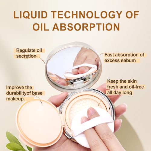 face oil blotting cushion instead of oil blotting paper sheets for oily skin oil absorbing liquid mattifying cushion moisturizing amp smoothing pores with natural tea tree oil control for make up