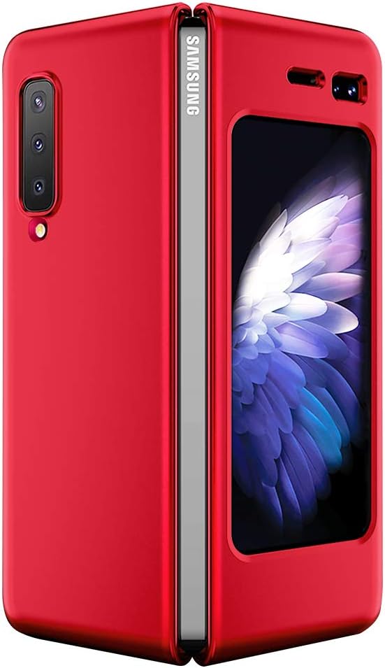 BaiFu Protective Case for Samsung Galaxy Fold/Galaxy Fold 5G Case Ultra-Thin Phone Case for Samsung Galaxy Fold/Galaxy Fold 5G-Red