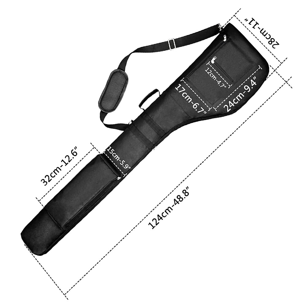Golf-Tragebags Sport Golf Club Tasche wasserdichte Golf Tasche Große Kapazität Tragbare Zipper Faltbare Golf Zubehör Golf Reise Fall tragebag (Color : Noir)
