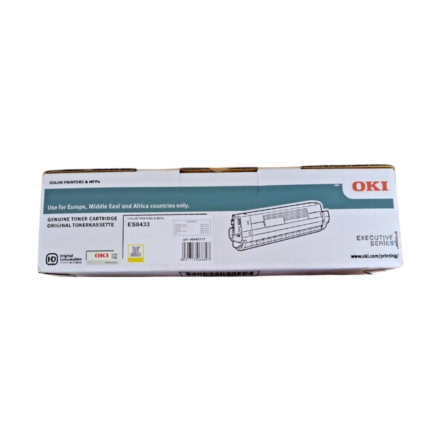 Toner jaune Oki 46443117 pour imprimante Es 8433dn - 2