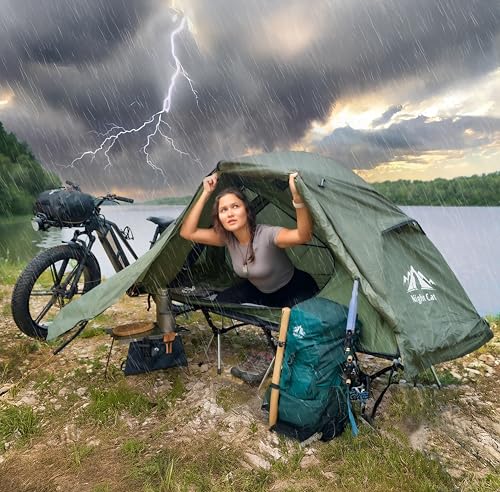 Night Cat Camping Cot Tent Combo