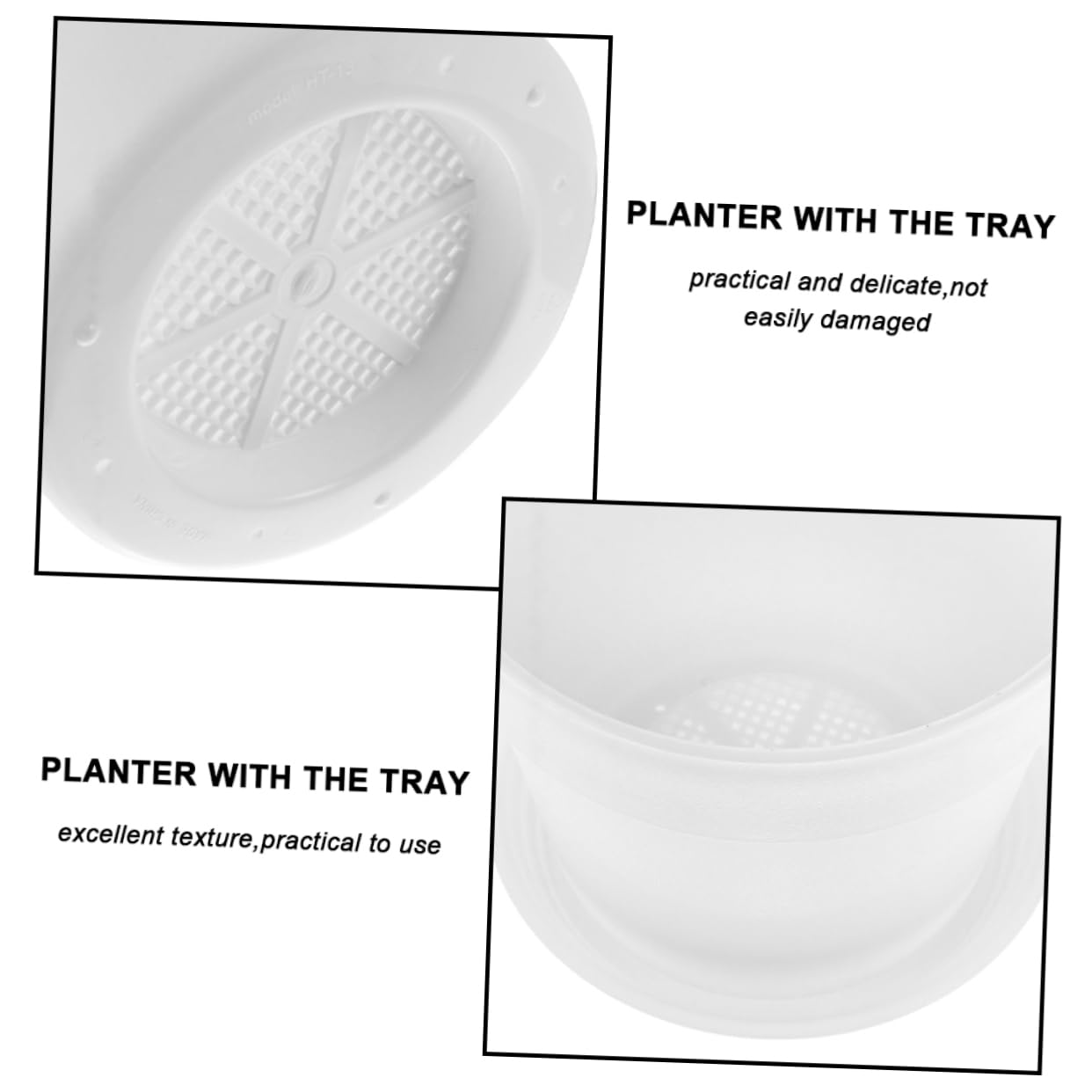 Toyvian 2 Ensembles Pot de Fleurs Plastique avec Soucoupe de Pots Ronds Simples et pour Fleurs et Légumes Utilisation Intérieure et Extérieure