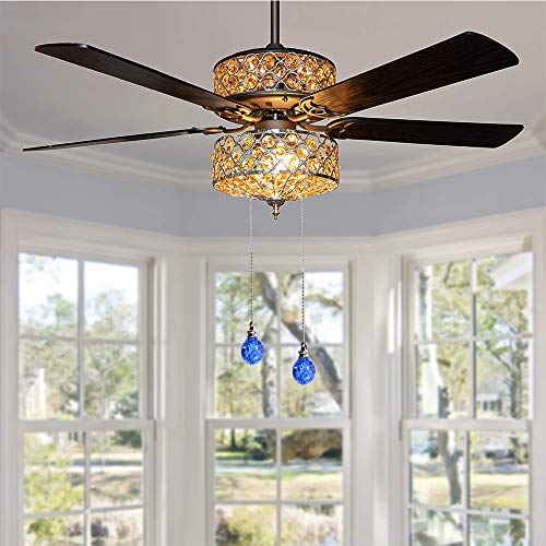 Image of 2PCS Ceiling Fan Pull Chain Extender, 21 Inches Ball Beaded Pull Chain (Blue)