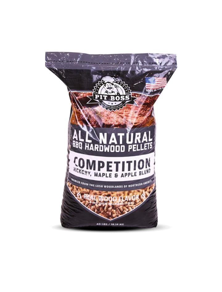 Pit Boss 40-Pound Bag of 100% Natural Hardwood Competition Blend BBQ Grilling pellets
