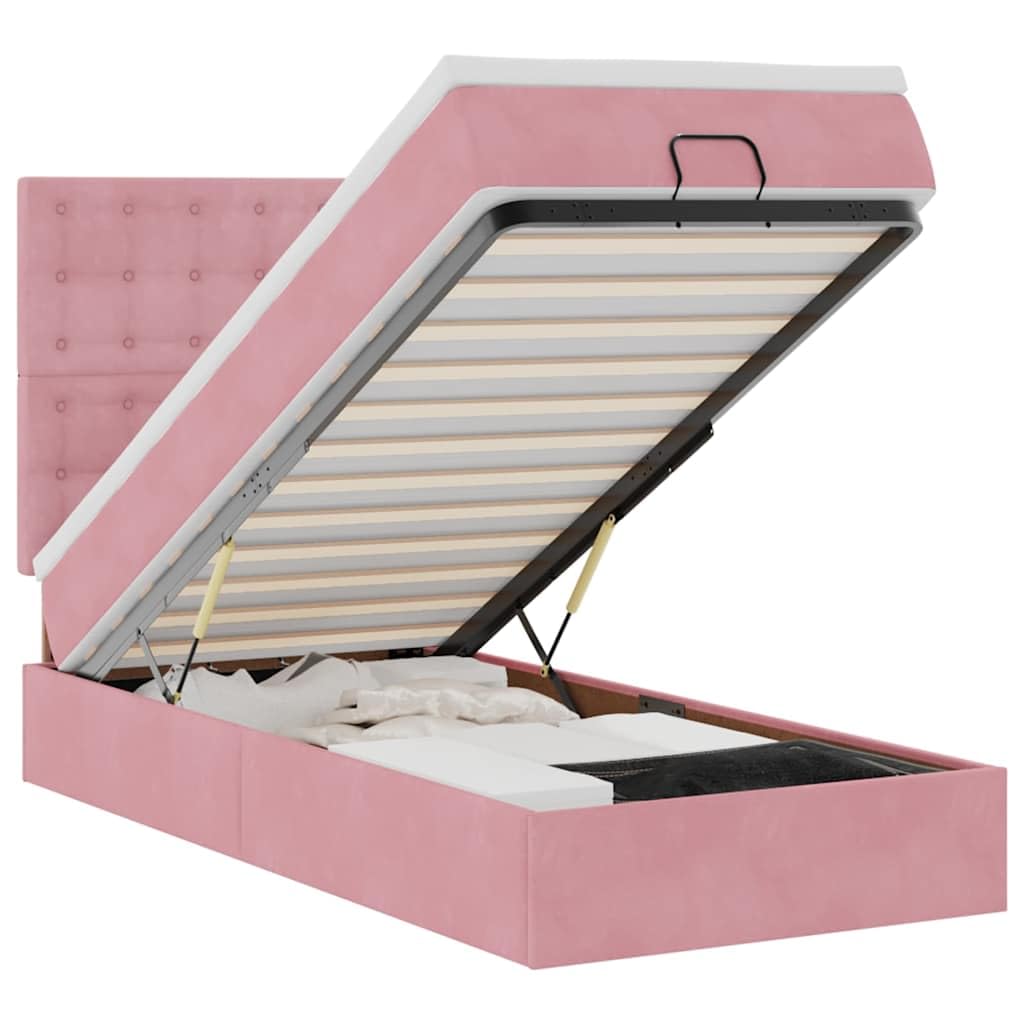 Velluto Premium Con Contenitore Rosa 90x200 cm