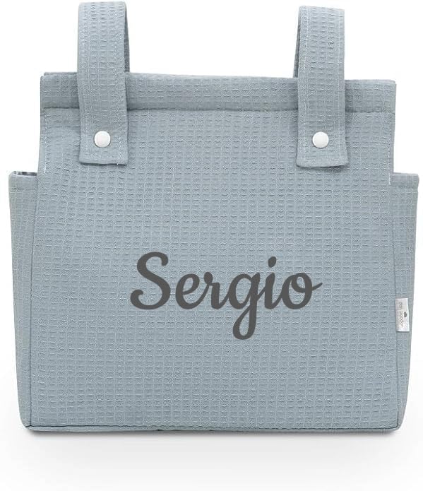 Danielstore Bolso Panera Carro bebé modelo BOLSO CARRO TALEGA ALGODON | 34x34x10cm, algodón, 4L | 2 compartimentos, cierre cremallera, | Organizador para paseo