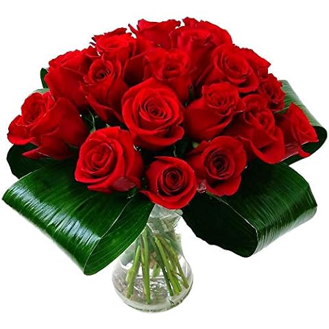 Clare Florist Love 20 Red Roses Fresh Flowers Bouquet - Romantic Valentine's Flowers Cover