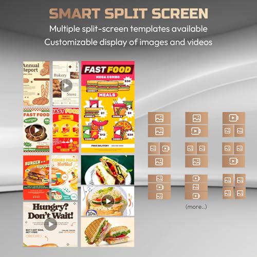 Image of 43 inch Digital Signage Display Kiosk, 4K UHD Anti-Glare LCD Advertising Screen, Portable Floor Standing Auto AD Player Android14 App-Based Control with USB /HDMI /WiFi, Bluetooth 5.3