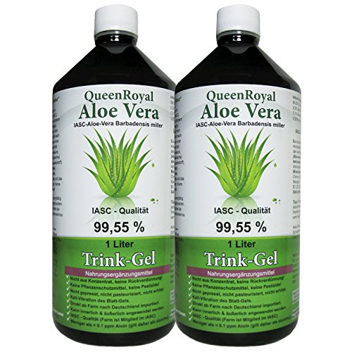 QueenRoyal Aloe Vera Trink Gel 99.55% pur 2 Liter Sparpack. 30256 G Cover
