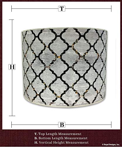 Image of Royal Designs, Inc. Trendy Decorative Handmade Drum Shade, Made in USA, 10in, HBC-8046-10-2, Moroccan Tile - 2 Pk