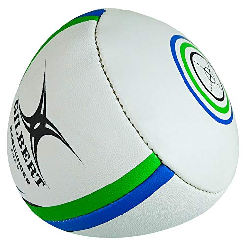 Gilbert 42097405 Specialist Training Rebounder Match Ball - White/Blue/Green, Size 5