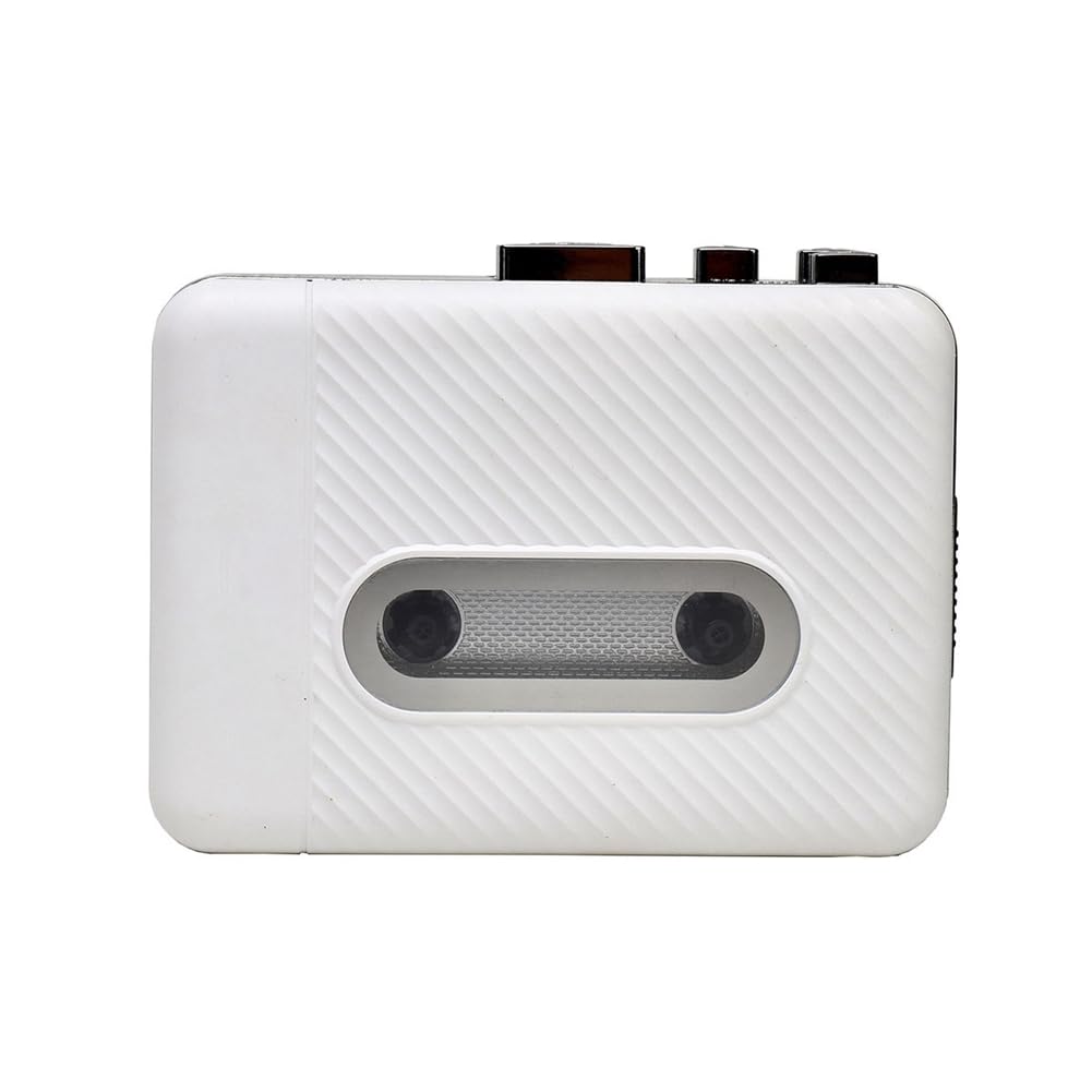 TKOWTB Super USB Audio Tapes Cassette Player Capture Recorder to Mp3 Converter Capture Player Cassette Tape to PC for USB Flash White
