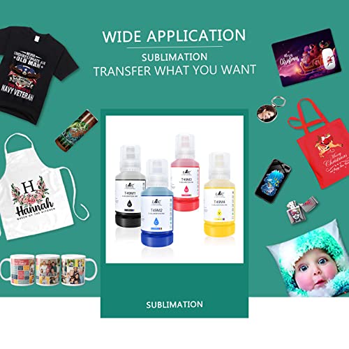 F570 Sublimation Ink, T49M Sublimation Ink Refill Bottles for EPSON SureColor SC F570 F170 Dye Sub Printers - Thumbnail 4