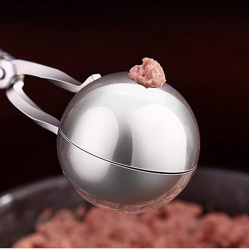 Miniatura 4 de Juego de 3 cucharas de albóndiga, máquina de bolas de albóndiga, herramienta de fabricación de albóndigas de acero inoxidable para pescado, pollo,
