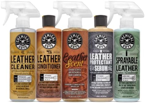 Chemical Guys HOL_113 Leather Lovers Kit for Leather Car Interiors, Furniture, Apparel, Shoes, Sneakers, Boots, and More (Works on Natural, Synthetic, Pleather, Faux Leather and More) (5 Items)