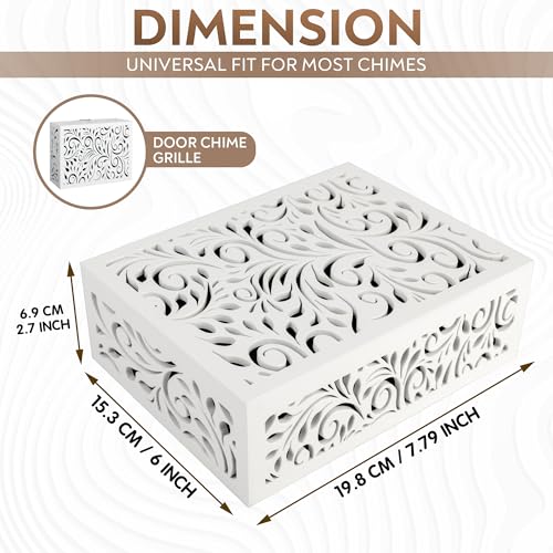 Wooden Doorbell Chime Cover Box Only – Decorative Wall-Mounted Door Bell Cover for Indoor/Outdoor Use – Noise-Reducing, - Additional View