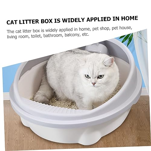 VANZACK 1 Conjunto Caixa Areia Para Gatos Cesto Lixo Banheiro Semi Fechado Para Gatos Caixas Areia P