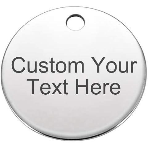 10PCS Bulk Engraved Stainless Steel Round Charms Pendant Custom Stamping Blanks Tags 20mm